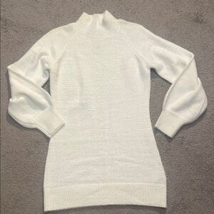 Elegant White Women's Sweater Dress